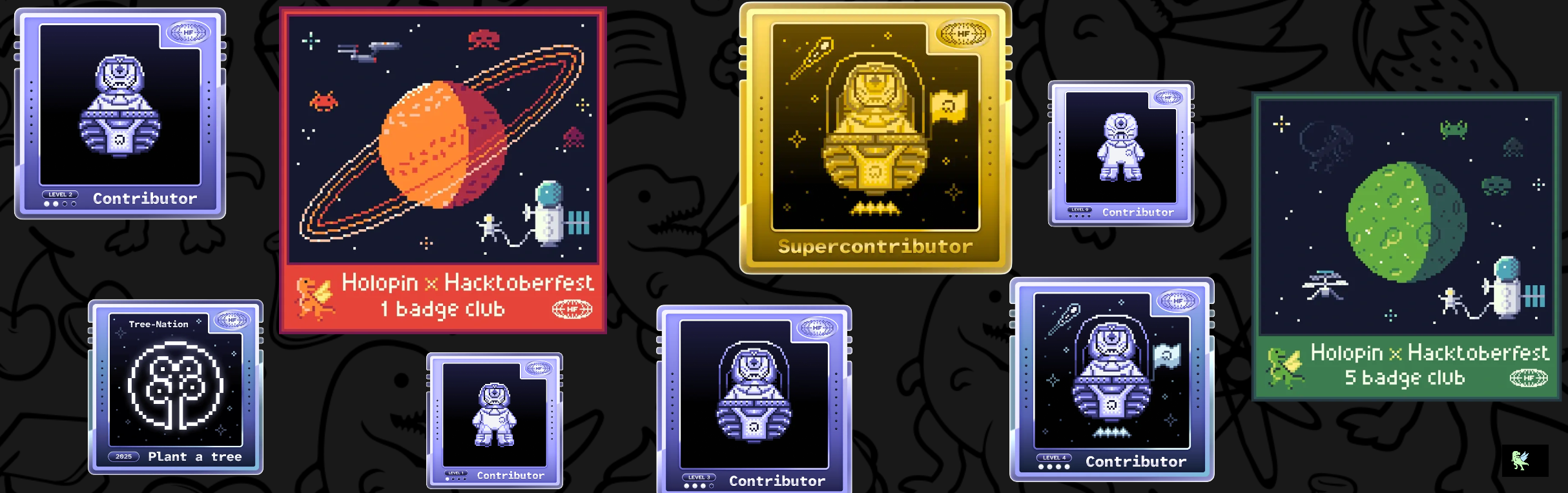 An image of @ajitonelsonn's Holopin badges, which is a link to view their full Holopin profile