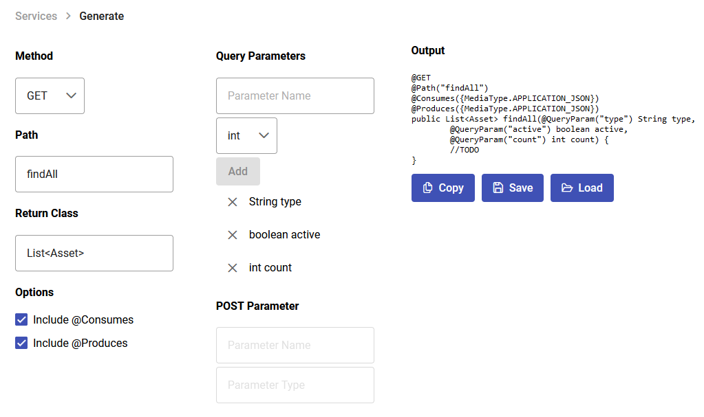 GET generator example