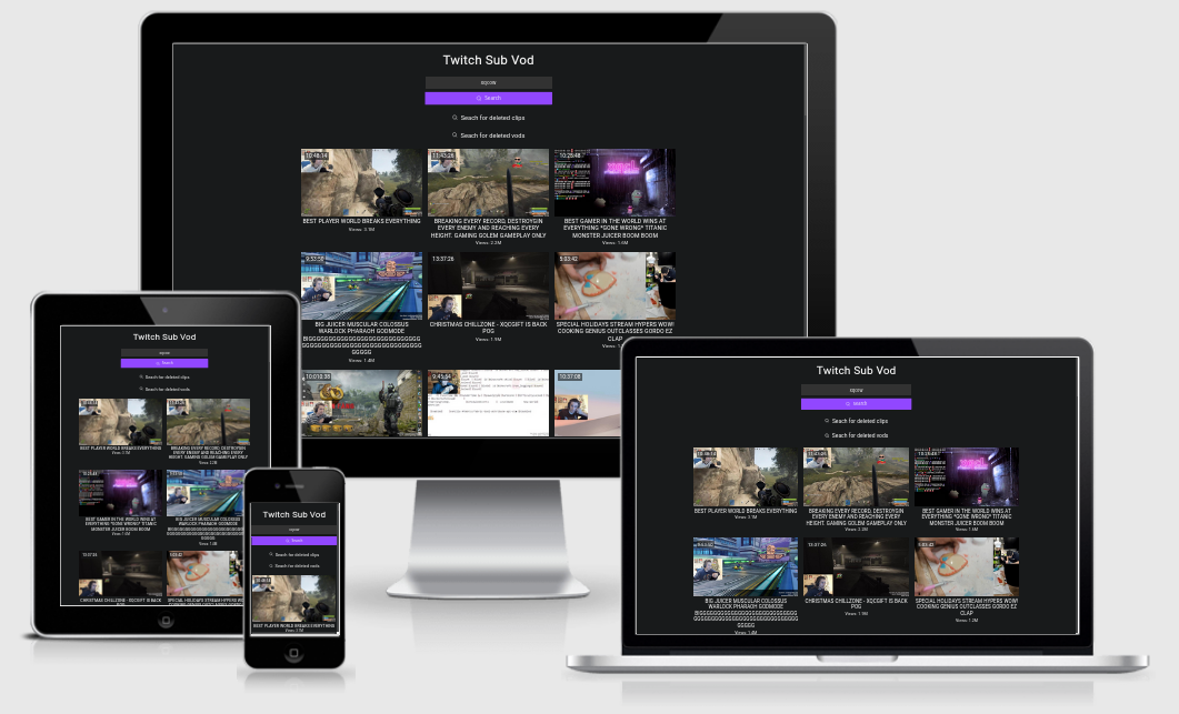 GitHub moxAR47/TwitchSubVod Watch any subonly Twitch vod, deleted vod or deleted clip for