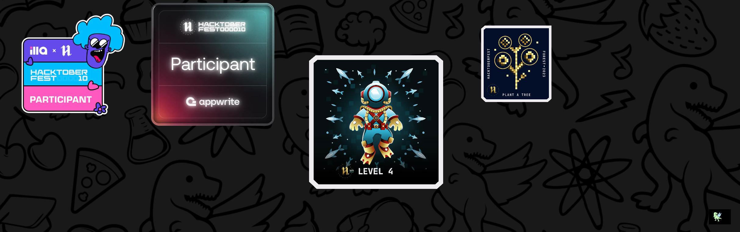 An image of @atzzcokek's Holopin badges, which is a link to view their full Holopin profile