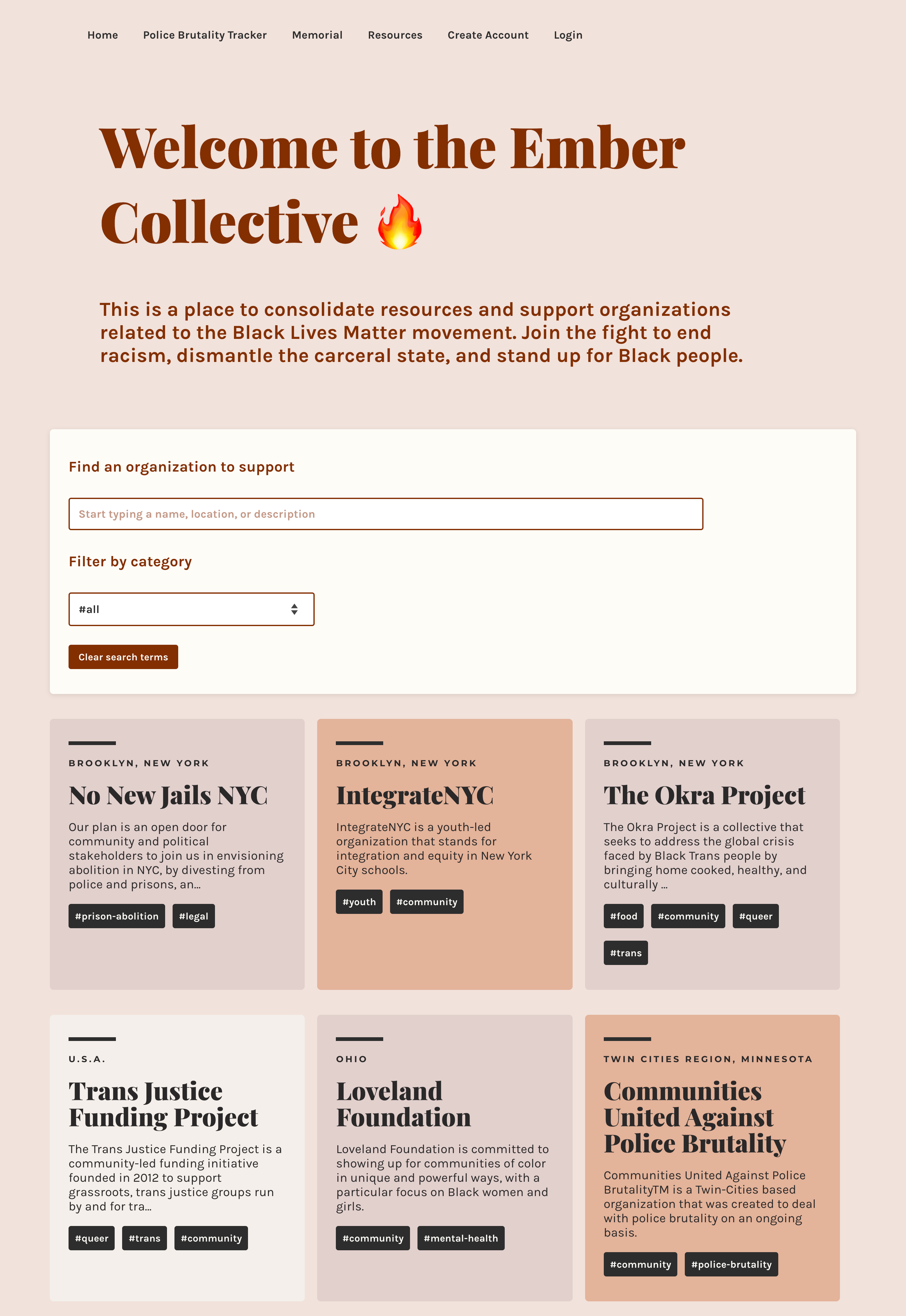 Ember Collective Homepage