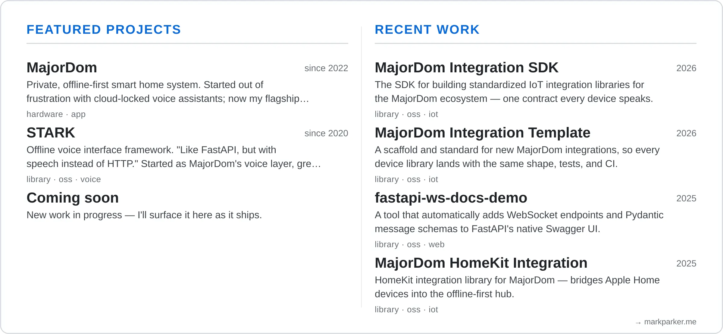 Featured & recent projects