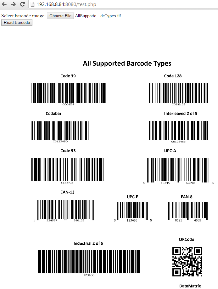 load barcode image