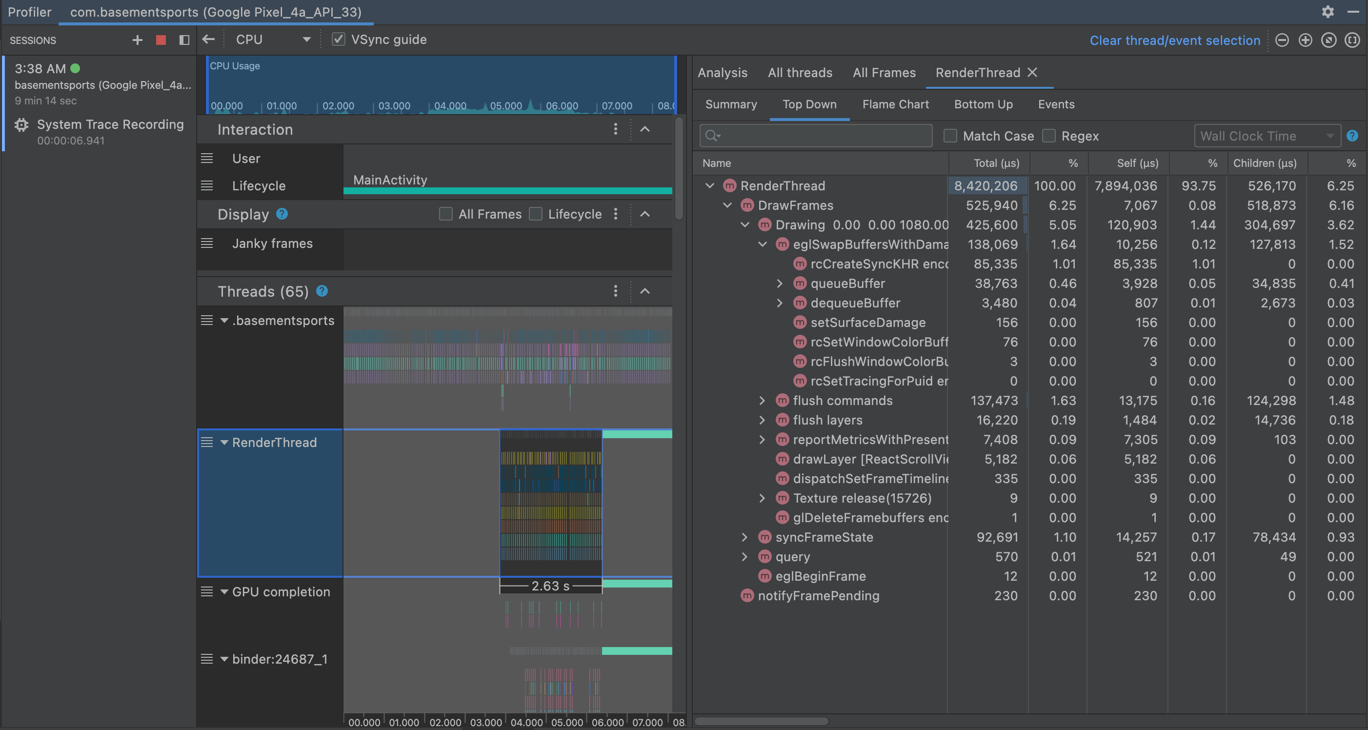 System Trace Details (For scrolling 150 Items)