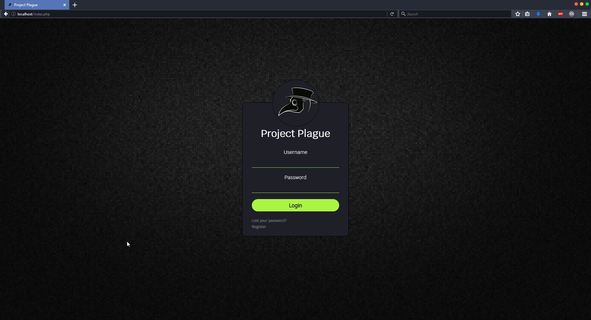 Login interface