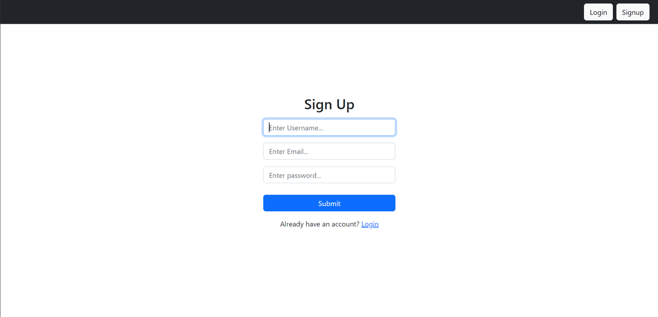 Signup Screenshot