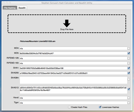 HashCalc OS X