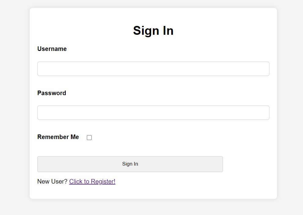 Login Page