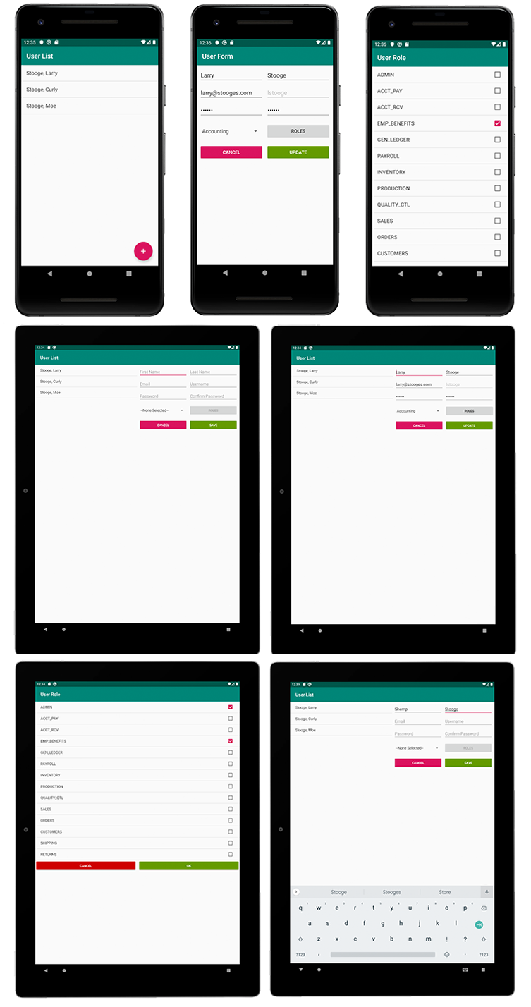 PureMVC Java Android Demo: Employee Admin