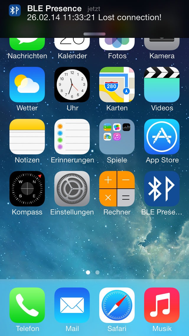 Screenshot iOSBLEPresence