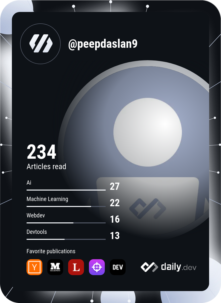 PeepDaSlan9 's Dev Card