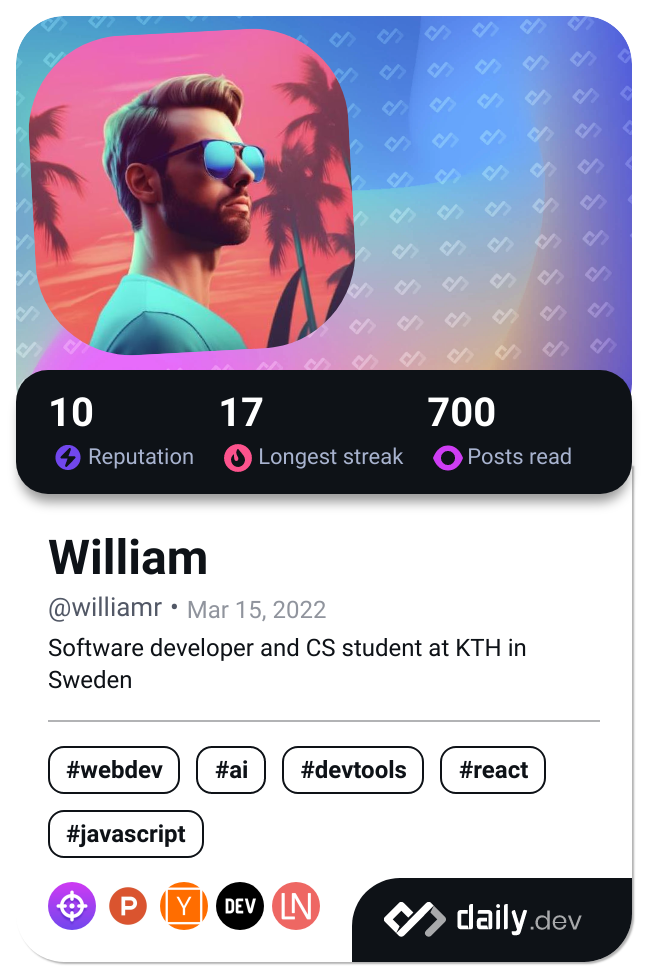 William's Dev Card