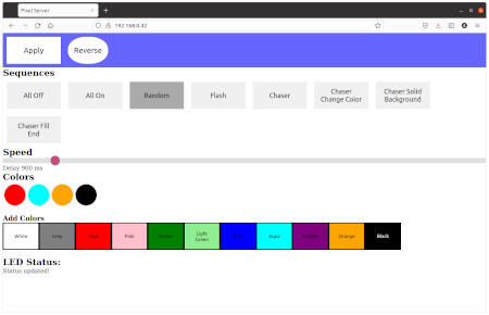 NeoPixel web application