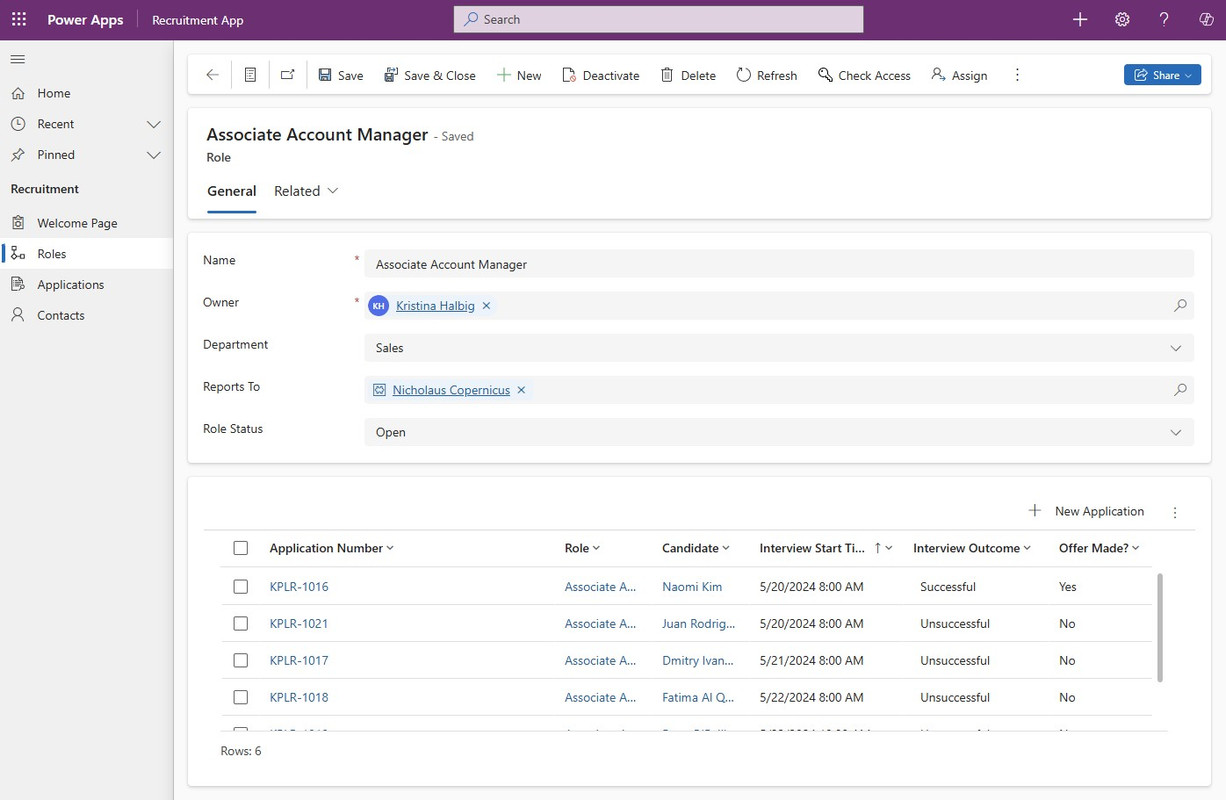 Individual Role View