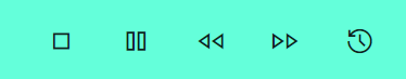 The controls of the simulation - from left to right: Stop/Start, Pause/Play, Slow Down, Speed Up, Reset Speed.