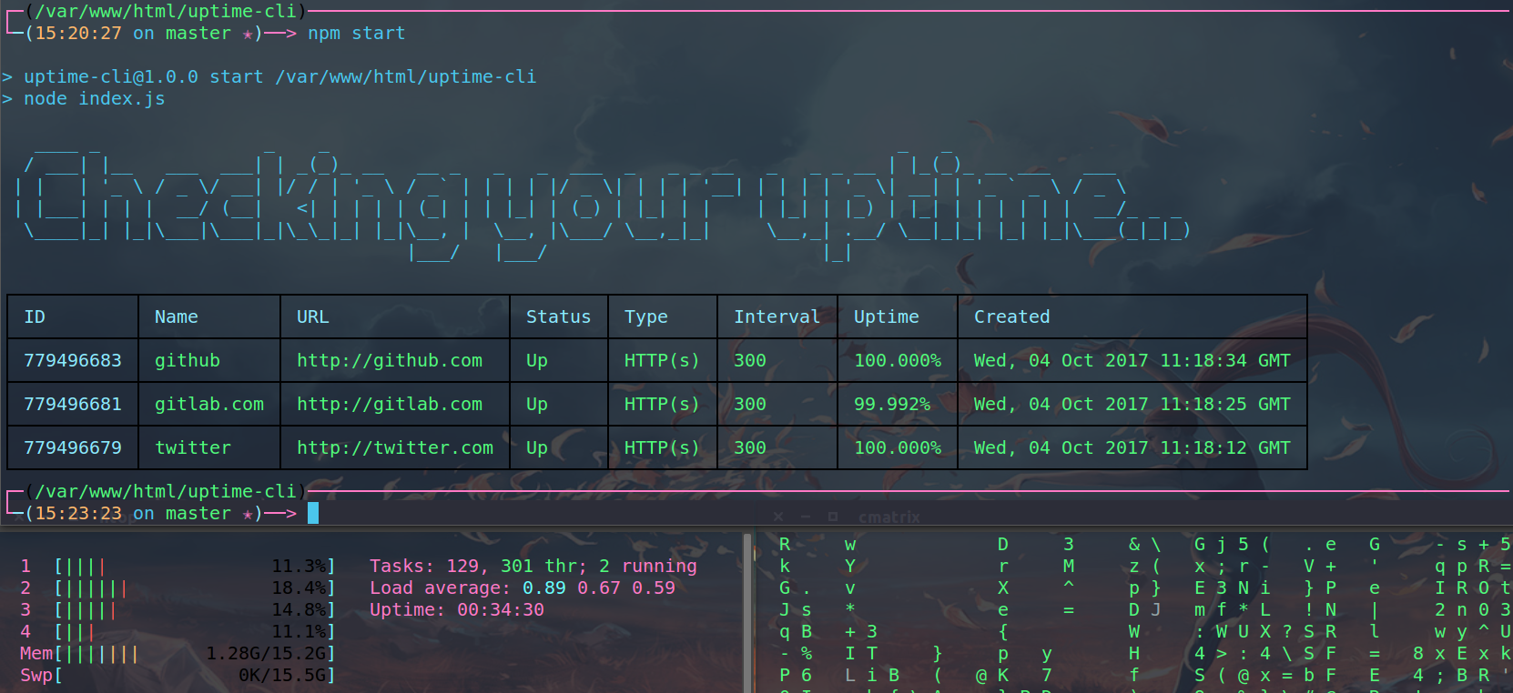 Uptime CLI