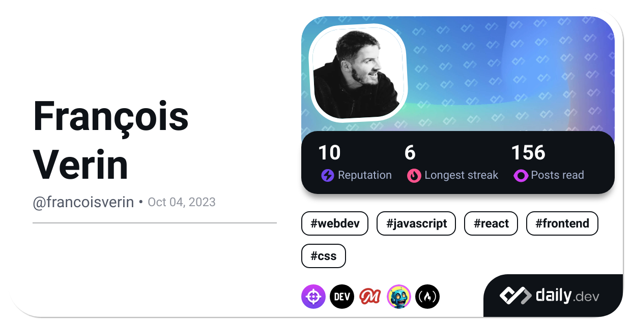 François Verin's Dev Card