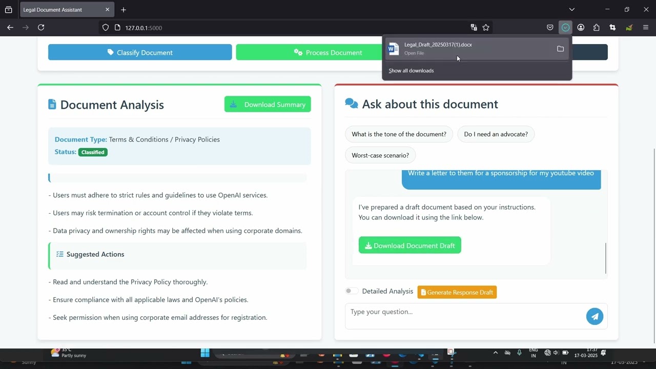 GitHub - ManikMohite/Legal-Document-Assistance: Legal Document ...