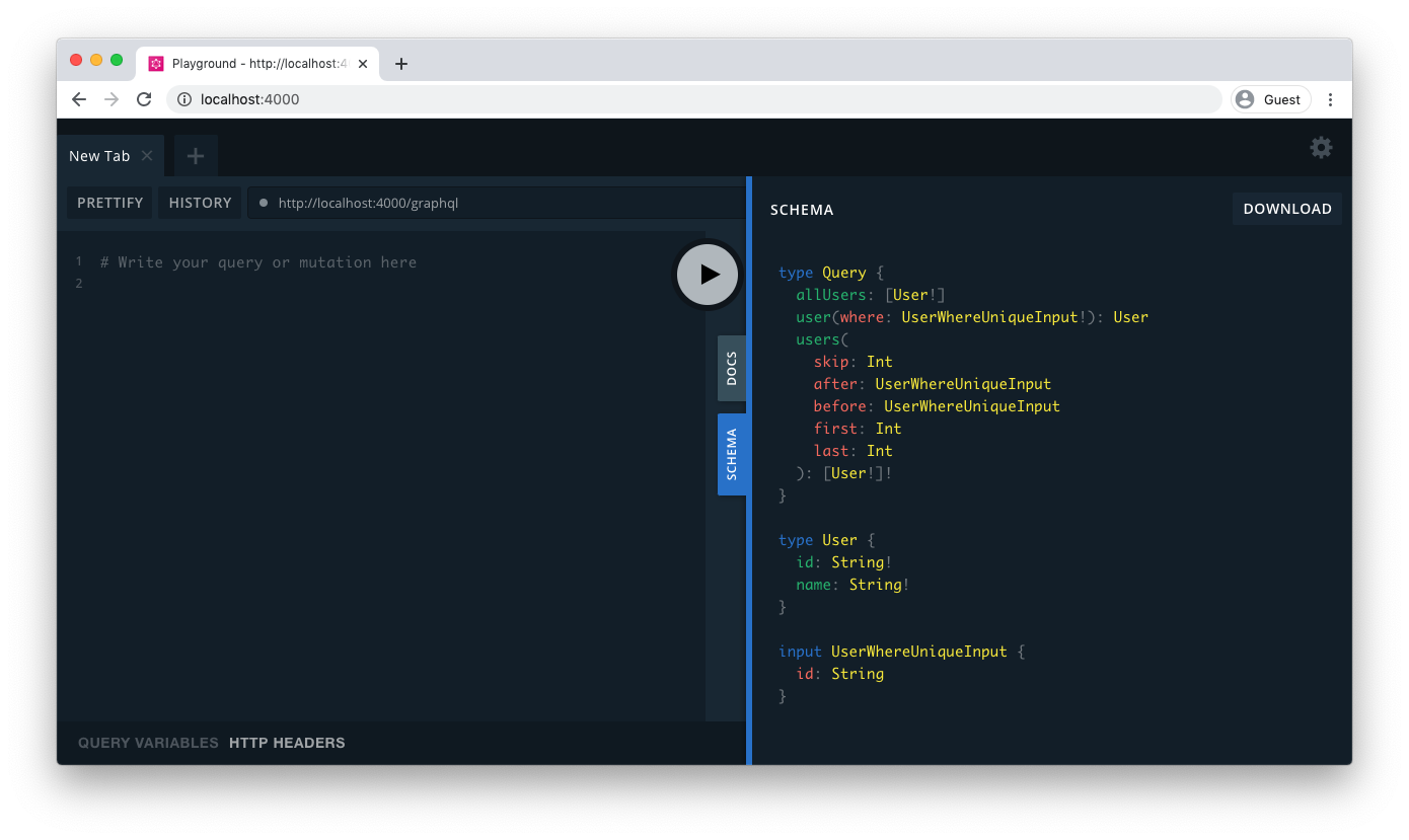 Query type is generated by Nexus