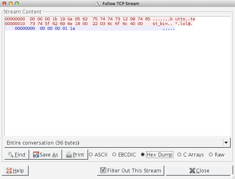 request and response in wireshark