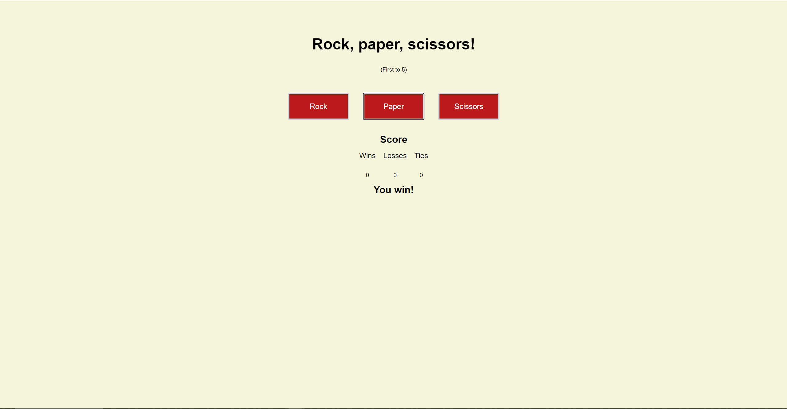 GitHub - ftrbnd/odin-rock-paper-scissors: Project: Rock Paper Scissors ...