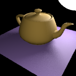 Teapot scene rendered via Rust version of PBRT