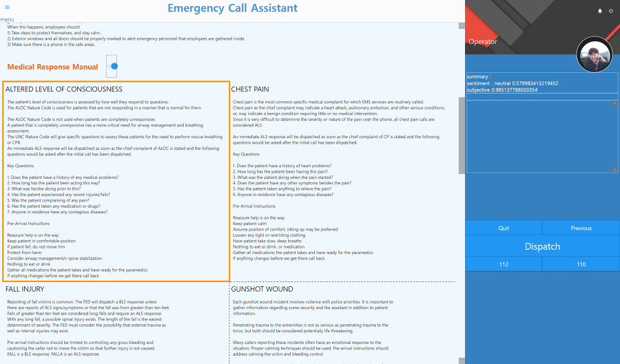 Medical Response Manual Page