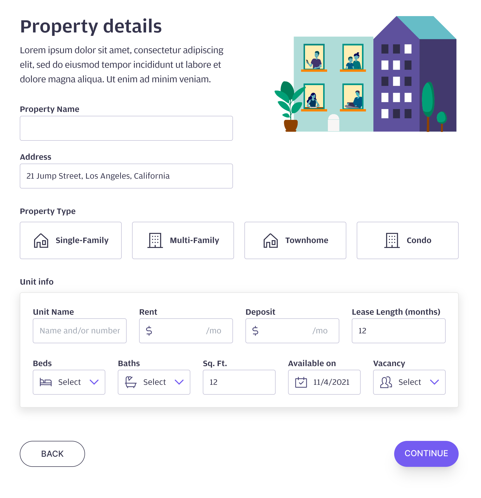 Property Details page