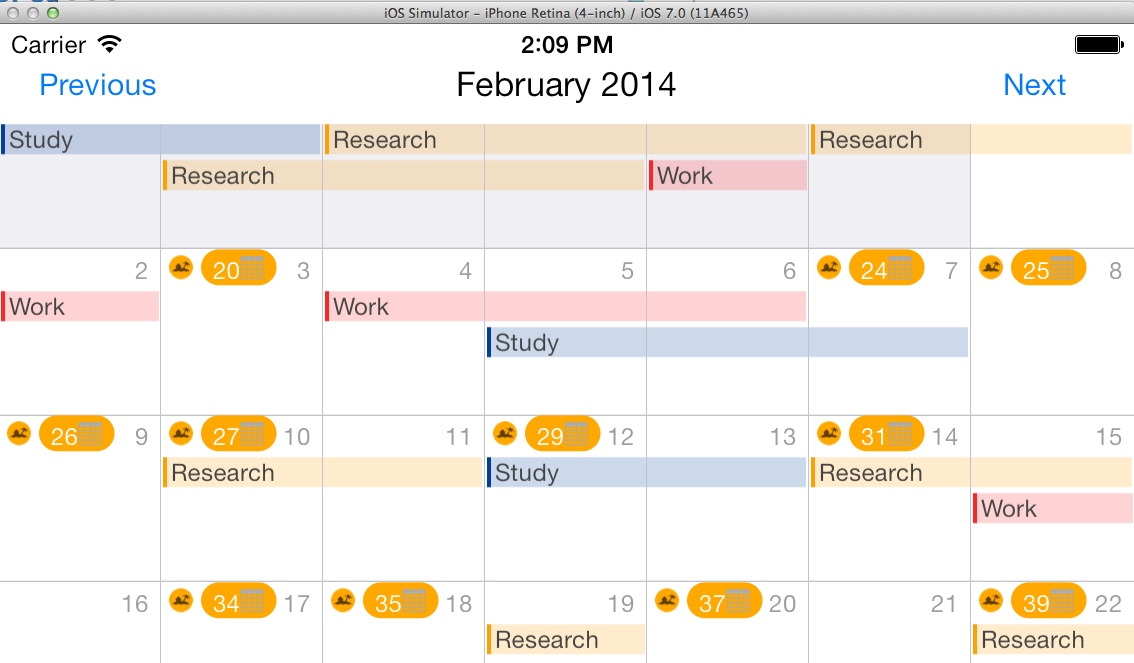 Calendar Ipad view