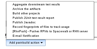 Add post-build action