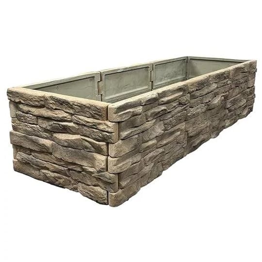 landecor-raised-garden-bed-tan-brown-ledgestones-composite-polyurethane-natural-look-stone-garden-pl-1