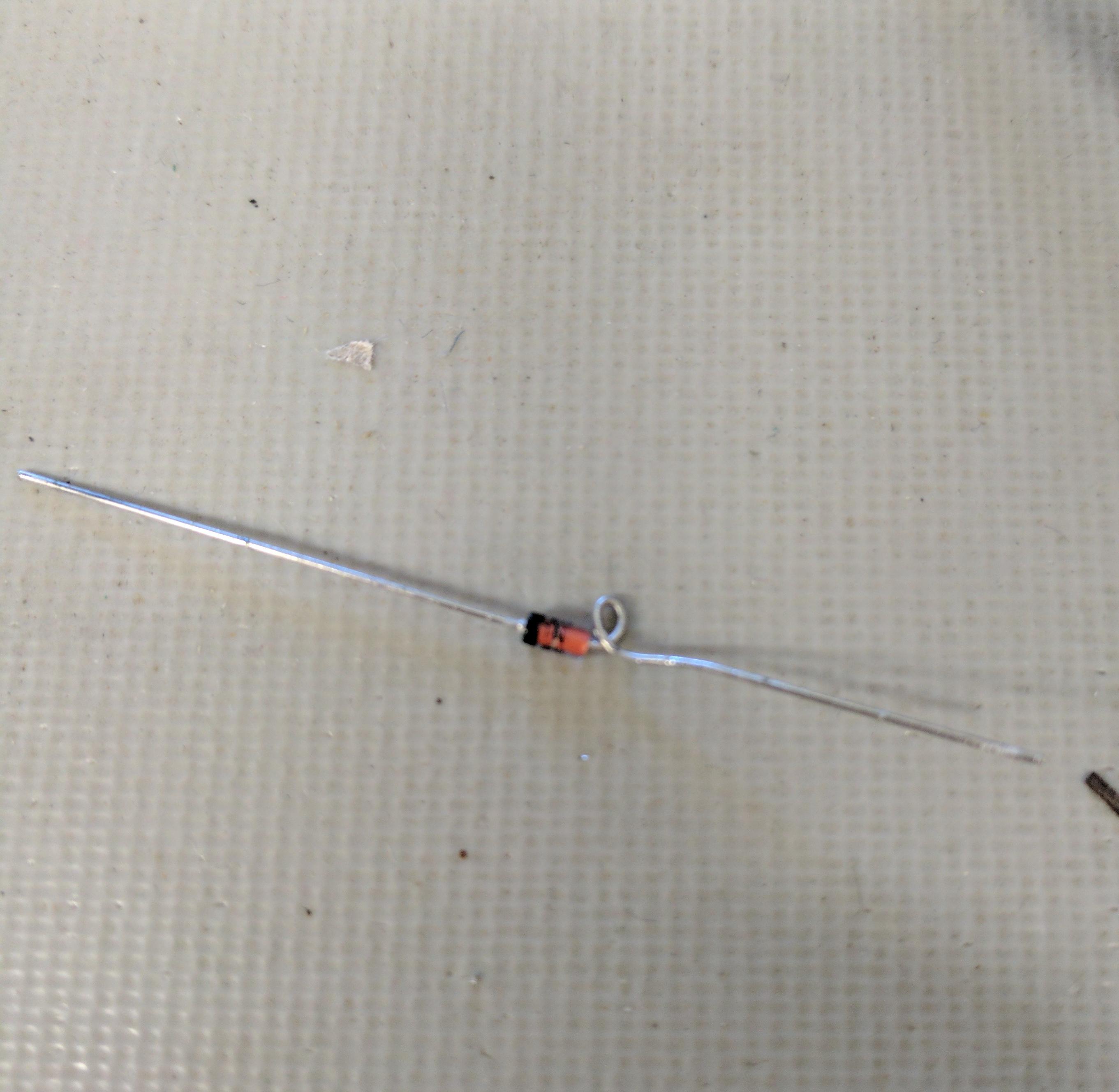 Looped diode leg