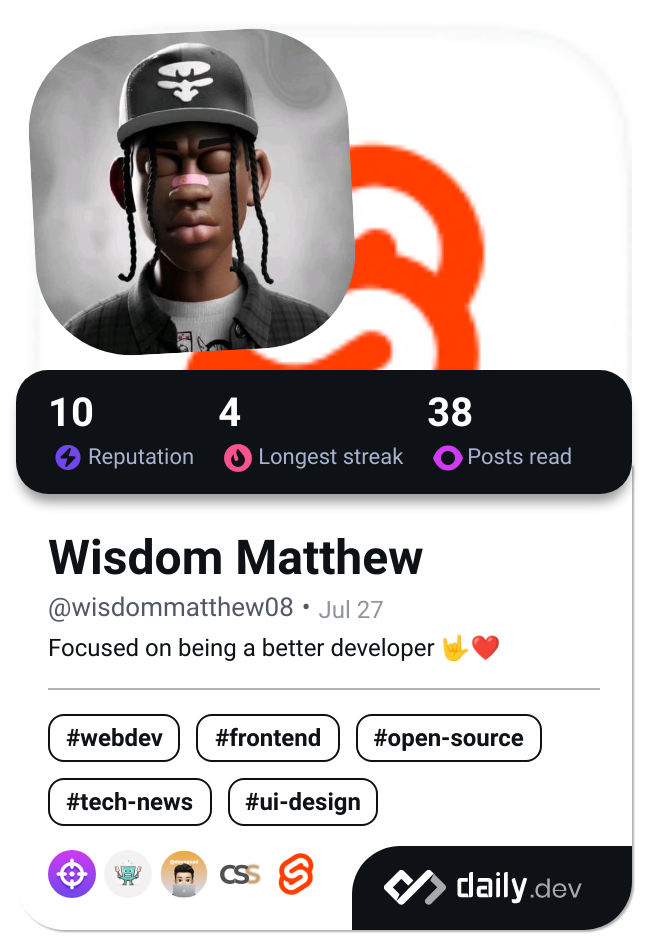 Wisdom Matthew's Dev Card