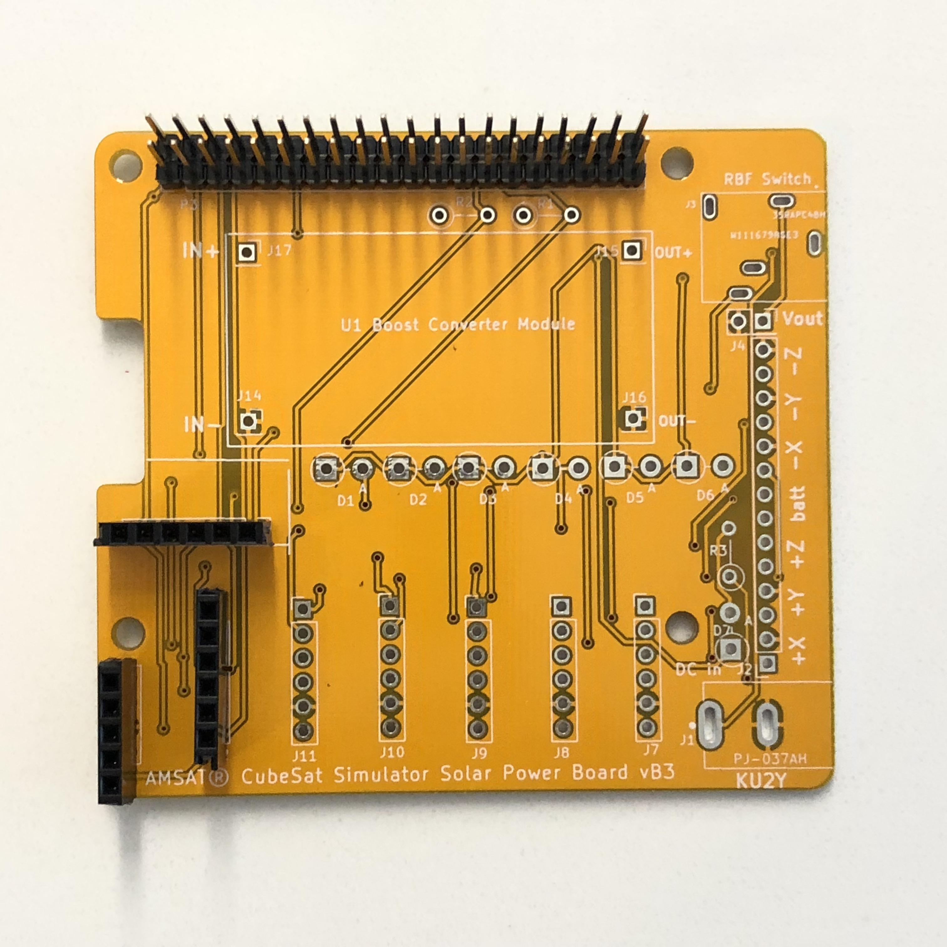 PCB with J1 - J5 installed