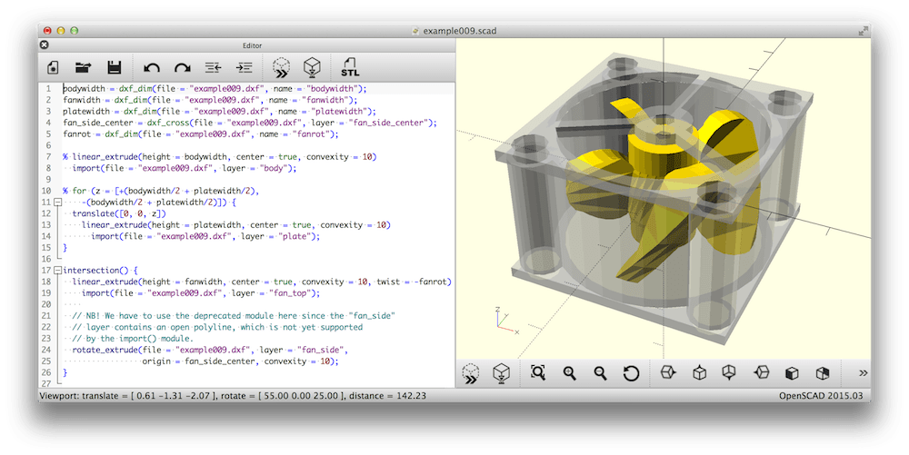 OpenSCAD Screenshot (from openscad.org)