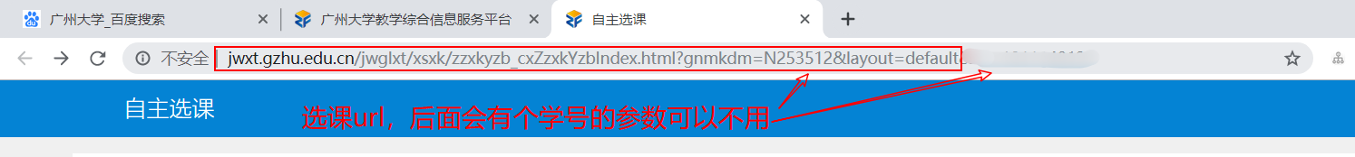 自主选课url