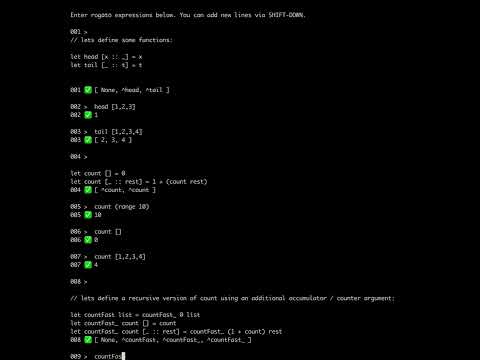 rogātō REPL code example