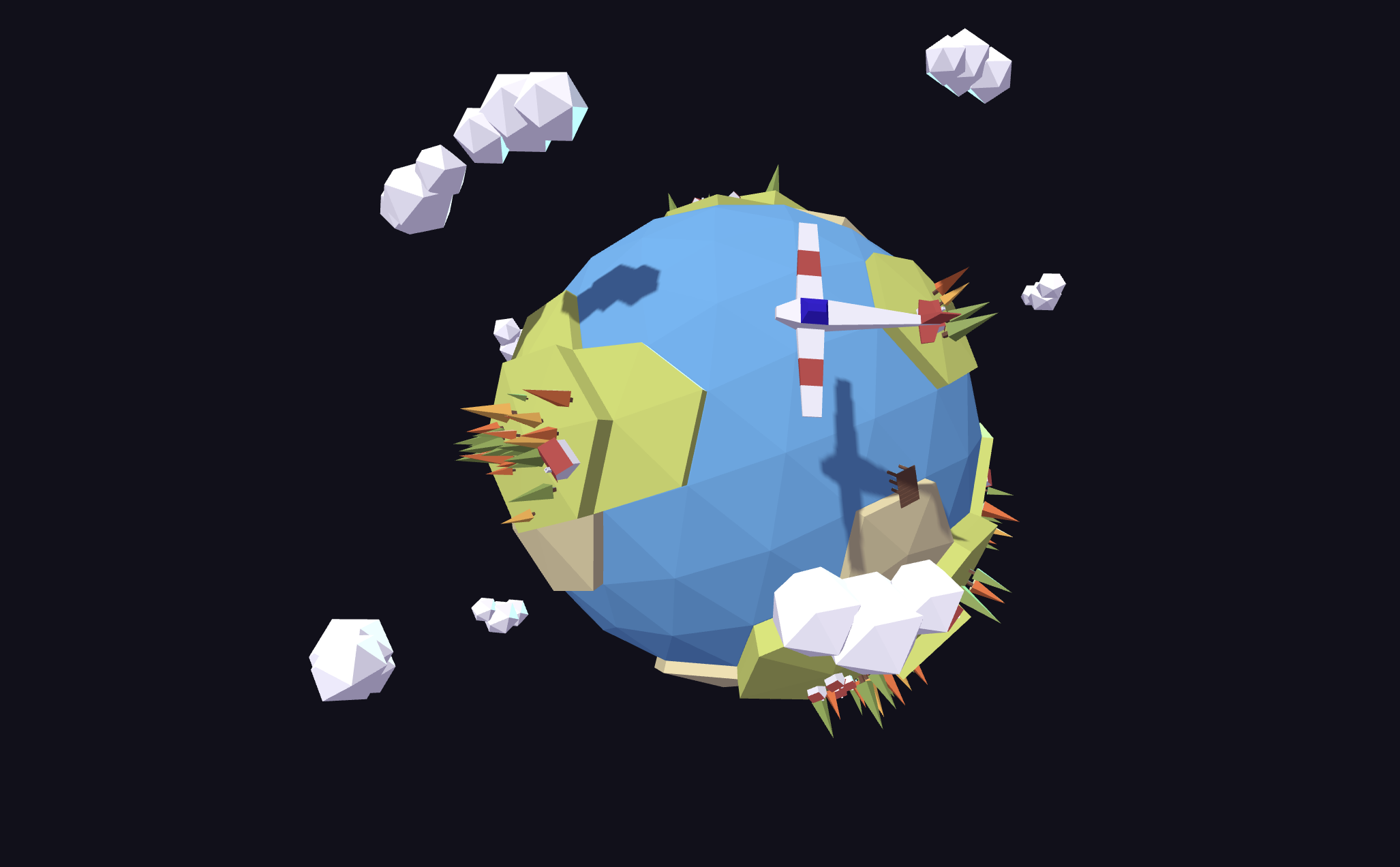 low poly planet