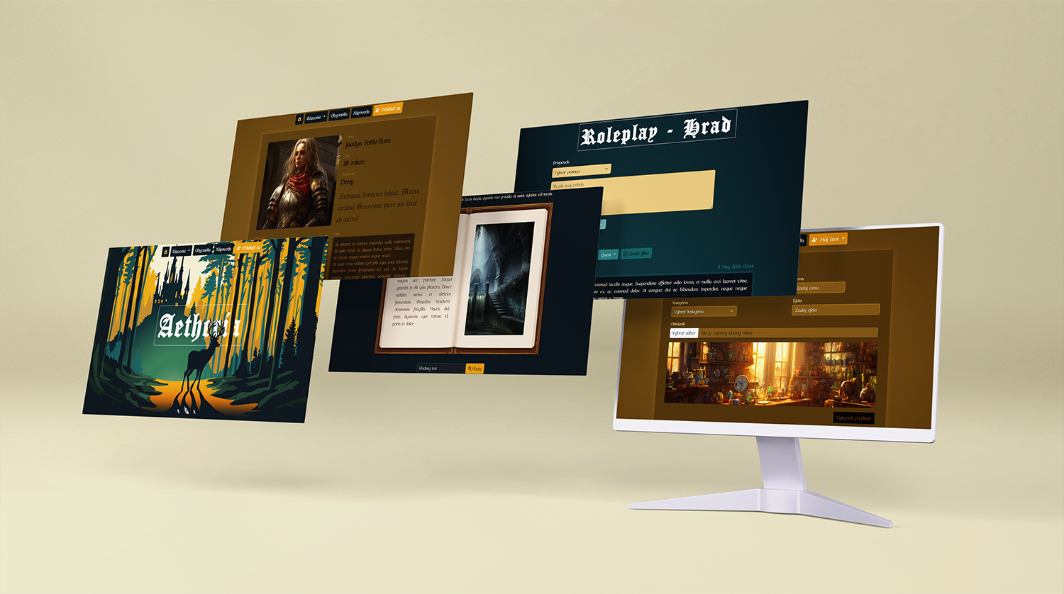 Aetheria Website Mockup