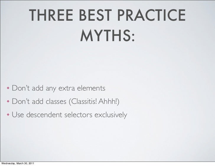 Three Best Practices Myths