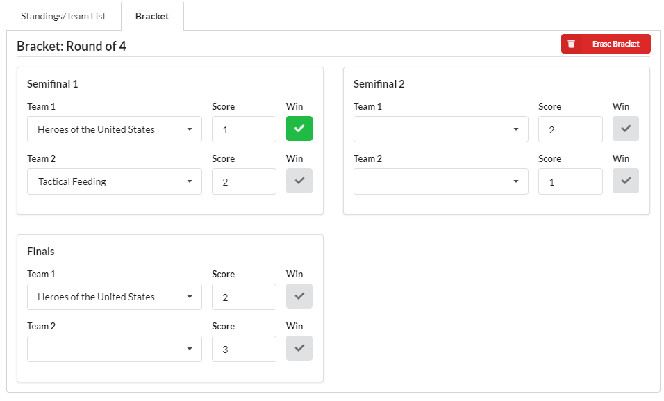 Tournament Bracket