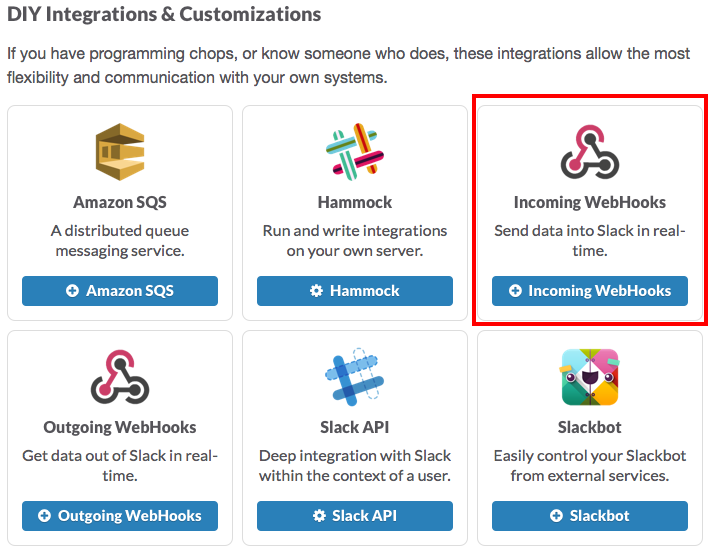 Slack Incoming Webhooks