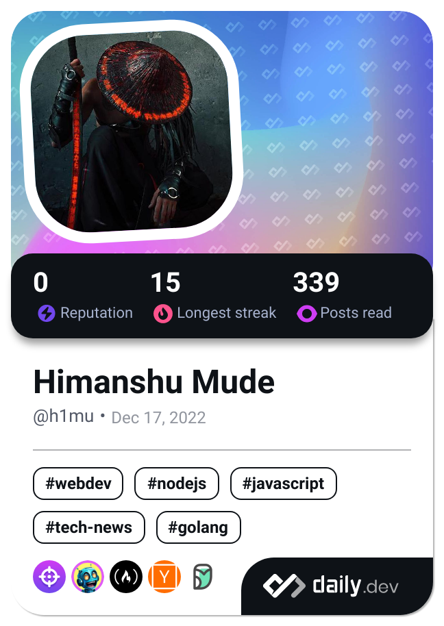 Himanshu Mude's Dev Card