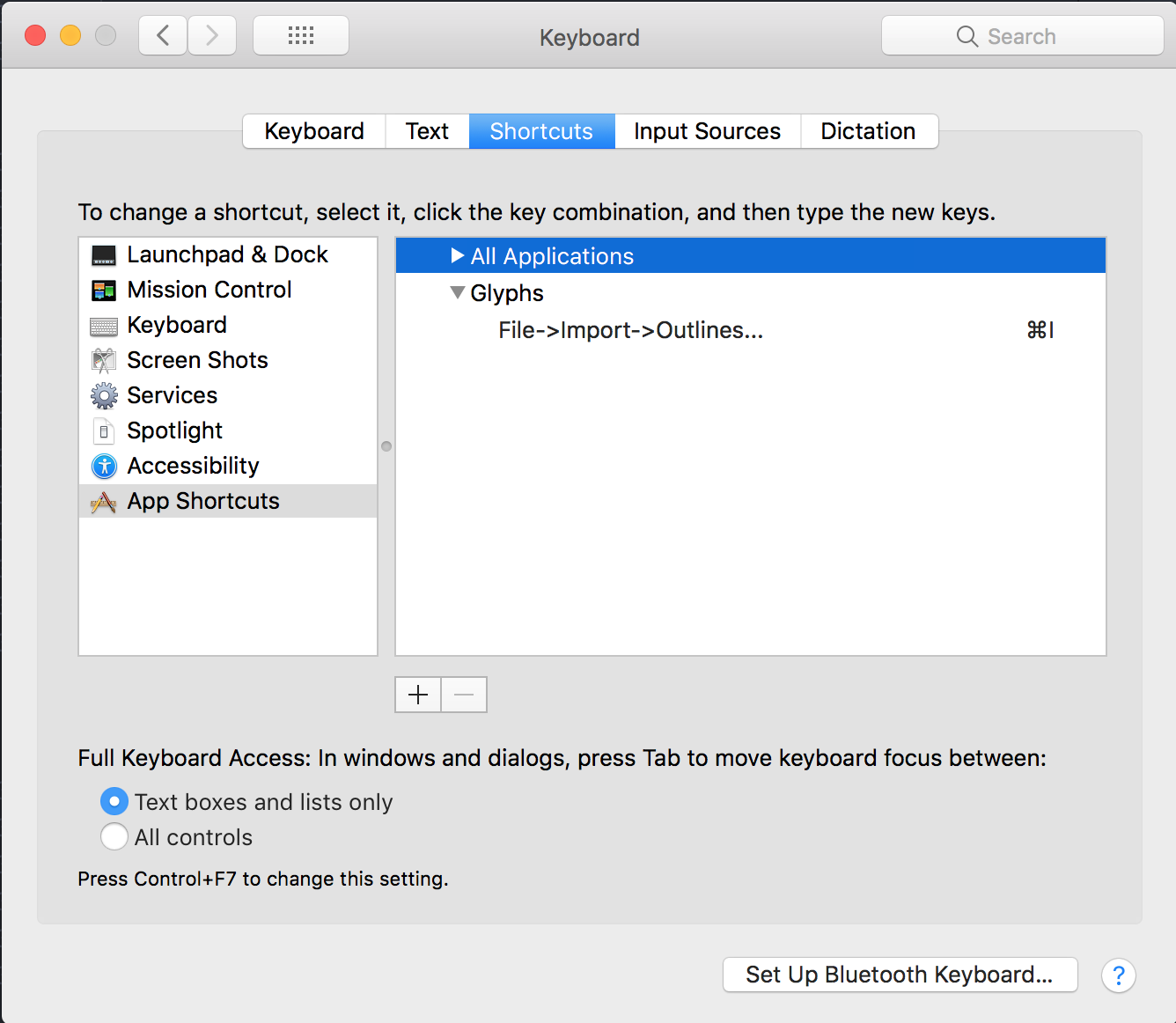 System Preferences > Keyboard > Shortcuts