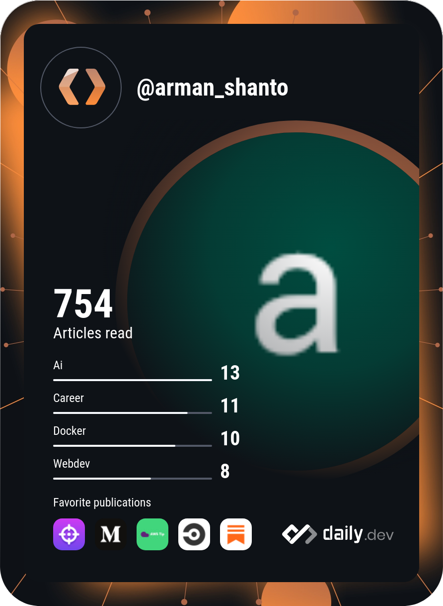 arman shanto's Dev Card