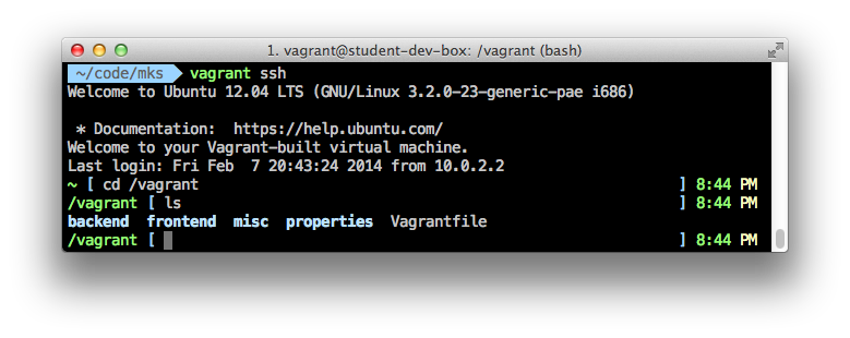 vagrant shared folder