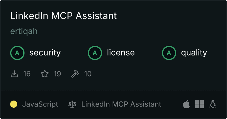 LinkedIn Assistant MCP server