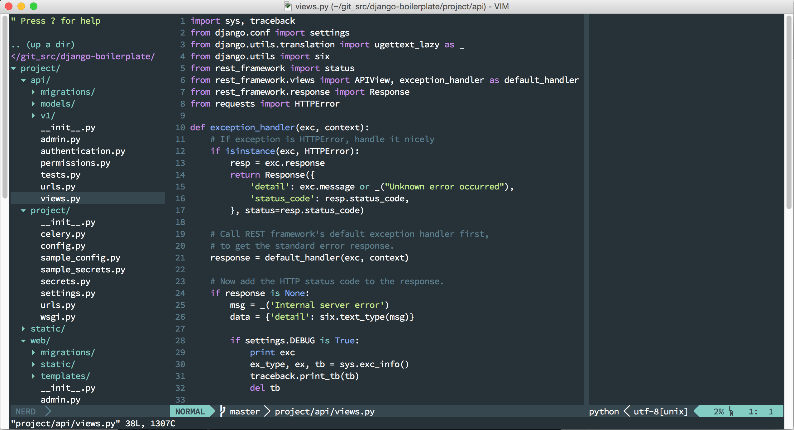 VIM screenshot