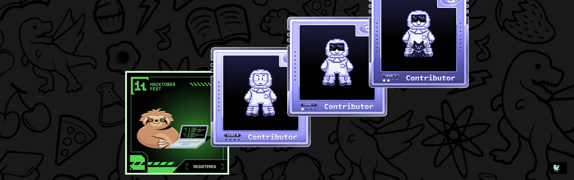 An image of @katzea0's Holopin badges, which is a link to view their full Holopin profile