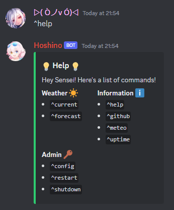 Listing all commands